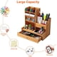 thumbnail image 3 of Organizador de escritorio de madera TUNC gran capacidad bricolaje con cajón color cereza, 3 of 5