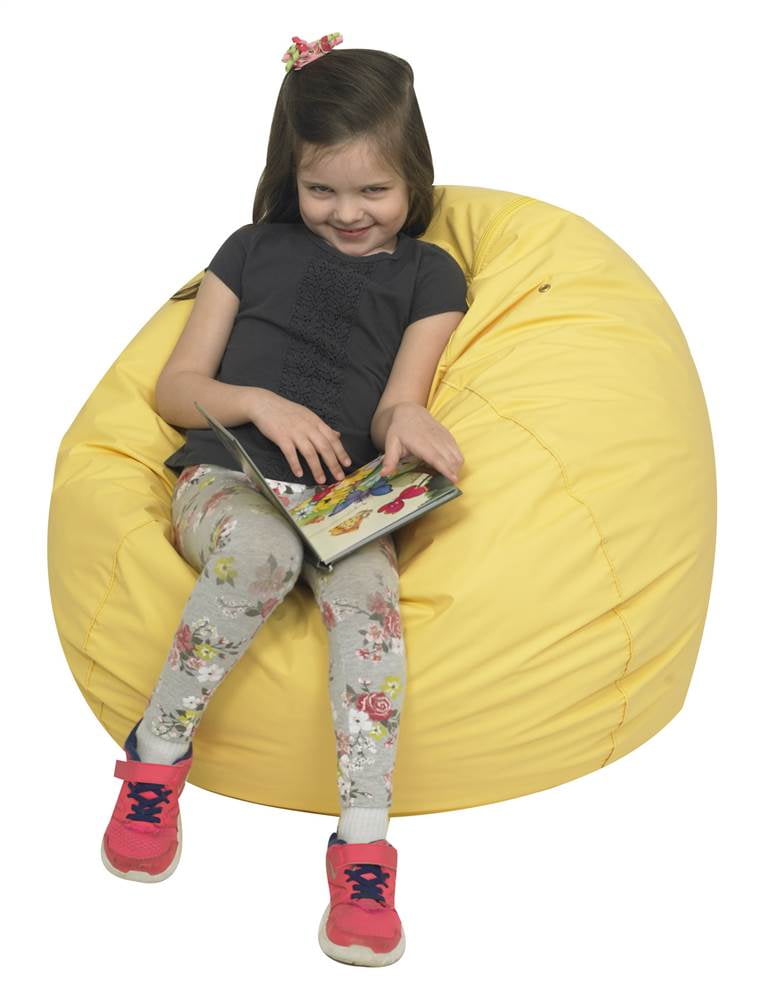 31 in. Foam Filled Bean Bag in Yellow