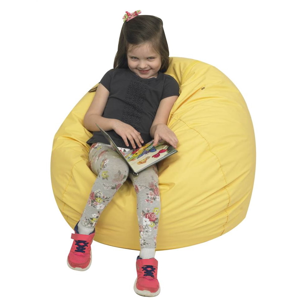 31 in. Foam Filled Bean Bag in Yellow - Walmart.com - Walmart.com