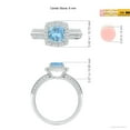 thumbnail image 4 of Angara Natural 0.88 Ct. Aquamarine with Diamond Halo Ring in 14K White Gold for Women (Ring Size: 3.5), 4 of 9