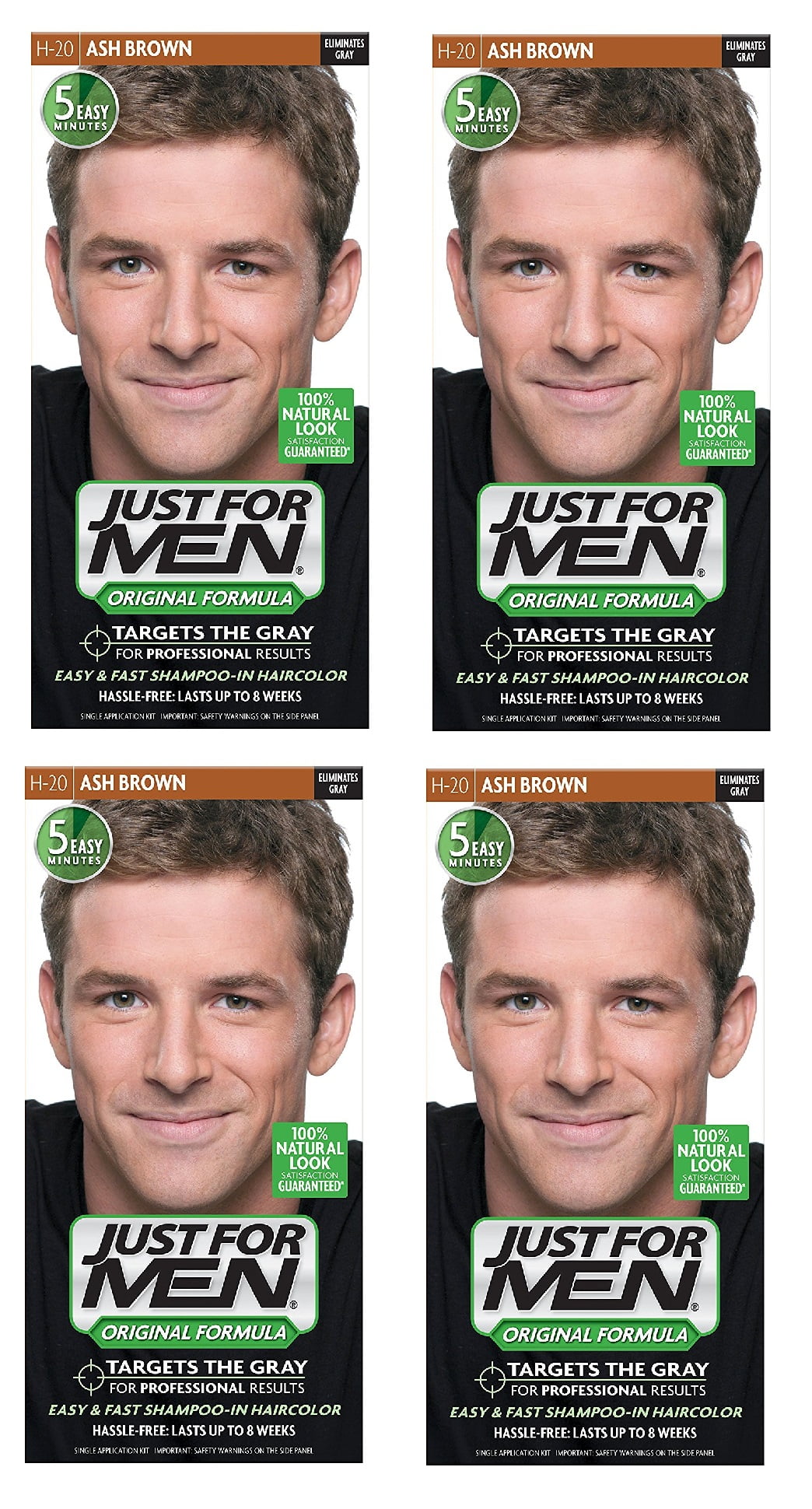 Just For Men Shampoo In Hair Color Ash Brown H 20 1 Application