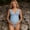 A266 Light Blue, variant on Xdegoge Maternity Swimsuits for Women V Neck Ruched Tummy Control One Piece Bathing Suits Crinkle Textured Solid Slimming Beachwear