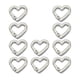 thumbnail image 2 of Anillos de resorte de 3/4 pulgadas Sunnimix 10 Uds Metal en forma de corazón plata, 2 of 8