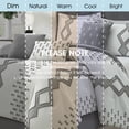 thumbnail image 3 of Lanco 7 Piece White Grey Comforter Set, King Sizeï¼ All Season Geometric Pattern Bedding Set, Matching Bed Skirt, Pillows & Shams, 3 of 7