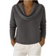 thumbnail image 2 of Uootdi Women's Waffle Knit Tops Cowl Neck Long Sleeve Clothes Trendy Casual Loose Relaxed Fit Knit Pullover Gift, 2 of 9