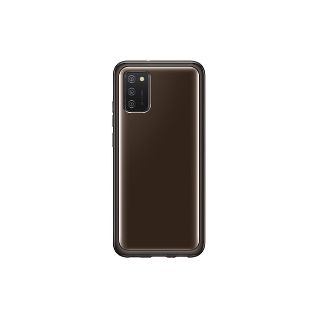 Funda para Samsung Galaxy A02 Suave Transparente con Tinte Negro