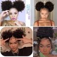 thumbnail image 6 of 2 Pack Afro Puff Drawstring Ponytail Hair Extension Synthetic Fluffy Kinky Curly Hair Puff Bun Updo Hair Pieces Afro Donut Chignon Hairpieces Extensions, 6 of 14