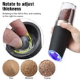 thumbnail image 4 of Gustave 2 Pack Gravity Electric Pepper and Salt Grinder Set Battery Operated Automatic Pepper Salt Mill Grinders with LED Light, Adjustable Coarseness, 4 of 8