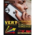 thumbnail image 2 of CaseBorne R Series Case for iPhone 14 / iPhone 13 Aluminum Frame Clear Backplate - Black, 2 of 5