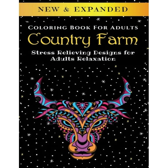 Country Farm - Adult Coloring Book: Stress Relieving Designs for Adults Relaxation (Paperback)
