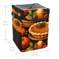 thumbnail image 5 of Thanksgiving Pumpkin Pie Foldable Car Garbage Can with Lid, Leak-proof, Hanging Storage Bag - Trash Can for Car, Mini Trash Can, 5 of 6