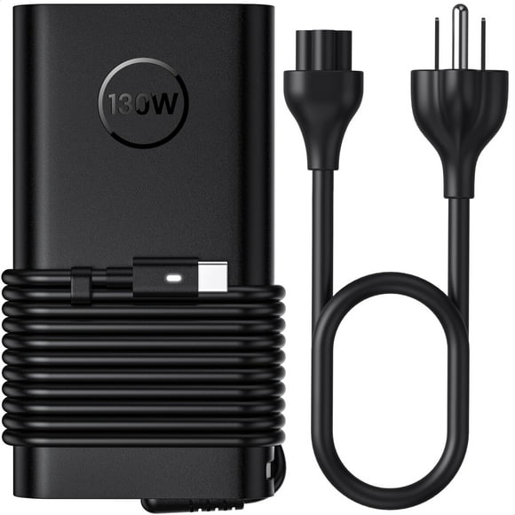 130W USB C Laptop Charger for Dell XPS 15 17 2in1 9575 9500 9510 9520 9530 9700 9710 9720 9730 Precision 5530 5550 5560 5570 5750 5760 3560 3570 3571