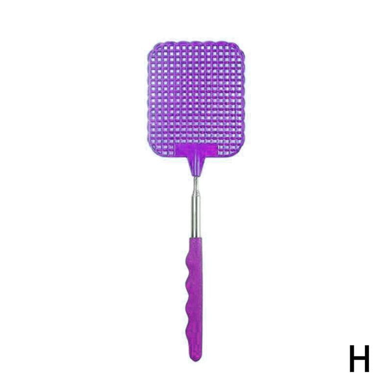 Retractable Plastic Fly Swatter Stainless Steel Lever M5q3 1778