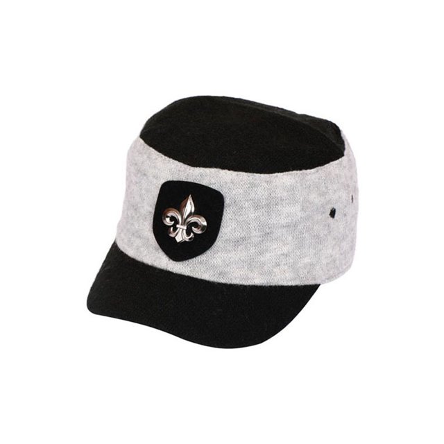 Gorra de periódicos para mujer Fleur-de-Lis - Negro / Gris SS/Sophia Sombrero de periódico