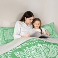 thumbnail image 4 of jejeloiu Boho Vintage Floral King Size Comforter Sets For Men Women,Paisley Print Comforters King Size,Light Green White,Light Gray Reversible,3-Piece,1 Comforter and 2 Pillowcases, 4 of 7