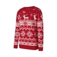 thumbnail image 3 of xiaxaixu Matching Family Christmas Sweaters Long Sleeve Round Neck Snowflake Pullovers Knit Tops, 3 of 10