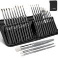 thumbnail image 1 of Juego de pinceles para pintar Nicpro Miniature Dry Brush, 20 unidades, con estuche, 1 of 9