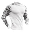 thumbnail image 2 of TIMIFIS Chandail Blanc pour Hommes, Col Rond, Décontracté, Tricoté, Classique, Manches Longues, avec Bordure, Automne/hiver, 2 of 6
