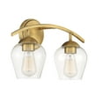 thumbnail image 4 of Trade Winds Hannah 2-Light Bathroom Vanity Light in Natural Brass, 4 of 5