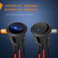 thumbnail image 3 of 8 Piezas 12V 20A Redondo Azul Interruptor Basculante LED Control de Encendido-Apagado SPST 3 para 12V Coche CamióN con 24 Piezas Cables, 3 of 5
