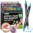 thumbnail image 1 of Marking Pen FUMILE Set de pintura acrílica de doble punta de 60 colores, 1 of 7