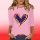 thumbnail image 5 of TaTaai Fashion Women's Day Printed Loose Casual Round Neck Three Quarter Sleeves 3/4 Sleeves T-shirt Pullover Top Gift, 5 of 5