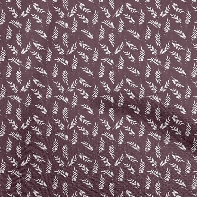 oneOone Velvet Wine Fabric Leaves Craft Projects Decor Fabric Printed By The Yard 58 Inch Wide