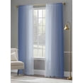 thumbnail image 4 of Navy Blue Ombre Sheer Curtains 96 Inch Length 2 Panels Set for Living Room/Bedroom, Modern Gradient Abstract Art Semi Curtain Sheers Drapes Rod Pocket Curtains Window Treatment Set 52''x96''x2, 4 of 7