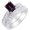 Alexandrite, variant on 1 Carat Emerald LAB GROWN Emerald and LAB GROWN Diamond Wedding Bridal Set (0.5ct Center, AAAA Heirloom Quality) RISV24W3AM 14K White Gold