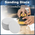 thumbnail image 2 of Discos de lija Unique Bargains, 3.94" 320 grano para reparación automotriz, papel de lija redondo con gancho y bucle de óxido de aluminio blanco, 50 piezas, 2 of 7