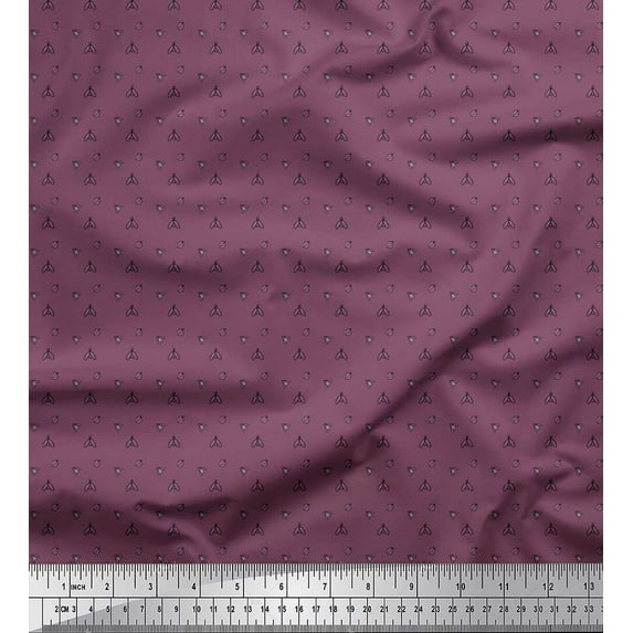 Soimoi Purple Cotton Duck Fabric Honey Bee & Insect Shirting Fabric Prints by Yard 42 Inch Wide