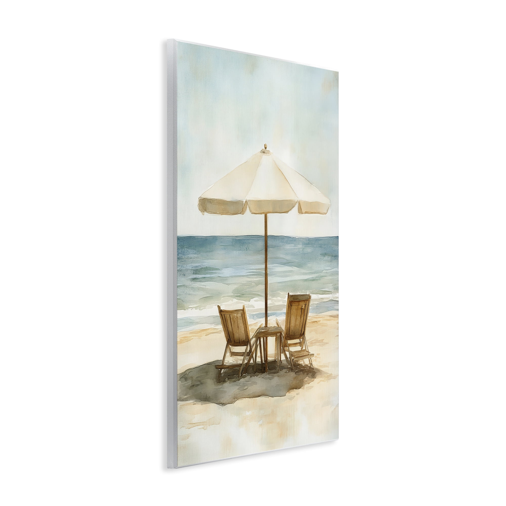 Stupell Industries Watercolor Paradise Seaside Retreat Wall Plaque Art, design by Petal Prints Design