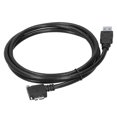 thumbnail image 1 of Cable de datos de 90 grados USB3.0-A a Micro USB-B con codo y tornillos para cámara industrial, color negro, 1 of 10