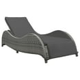 thumbnail image 1 of vidaXL Sun Lounger with Cushion Poly Rattan Anthracite, 1 of 4