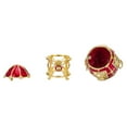 thumbnail image 3 of danila-souvenirs Faberge style Egg / Trinket Jewel Box with Lions 4.4'' (11 cm) red, 3 of 3