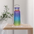 thumbnail image 3 of Fiocias Bottle with Chain 500ml Refillable Insulated Bottle Glitter Vacuum Flask Mug for Rainbow, 3 of 7