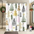 thumbnail image 2 of Christmas Shower Curtain, Christmas Tree Shower Curtains for Bathroom Decorations, Winter Holiday Shower Curtain, Xmas Pine Fabric Cloth Bath Curtain 72x72 Inch, 2 of 6