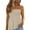 #013 Khaki, variant on Prdecexlu Tube Tops for Women Plus Size Strapless Smocked Ruffled Cute Off the Shoulder Tank Tops Sleeveless Holiday Shirts Casual Backless Flare Hem Summer Blouses Purple XL
