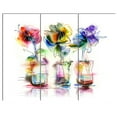 thumbnail image 3 of Designart - Abstract Flowers in Glass Vases - Extra Large Floral Wall Art, 3 of 4