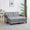 Light Gray, variant on YWEN 70.9" Chaise Lounge Chair Indoor, Oversized Boucle Upholstered Sofa Bed, Adjustable Backrest Deep Seat Reading Chair, Sofas Couches for Living Room with Storage, Cup Holders