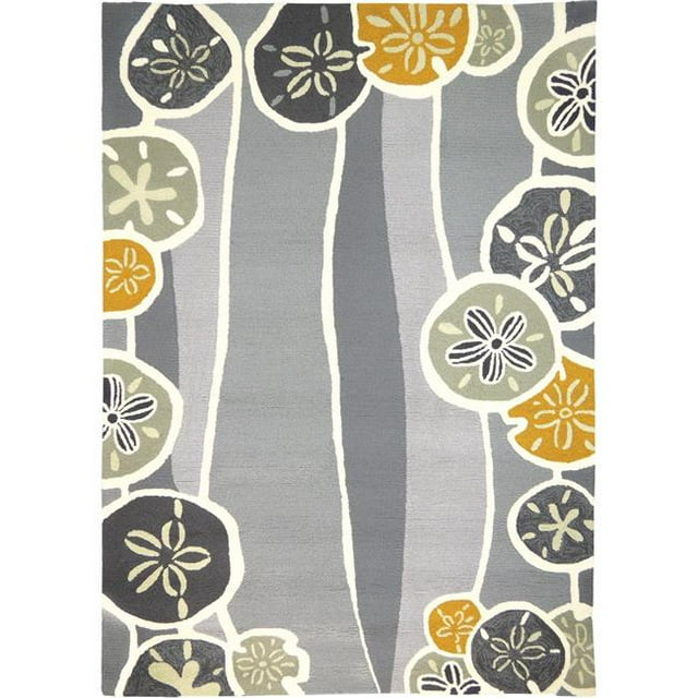 Homefires PPS-JB115C 3 x 5 Pieds Beachcomber - Neutre Espace Extérieur Intérieur Tapis&44; Gris