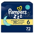 thumbnail image 2 of ZZZ Overnight Diapers, Size 6 (35+ lbs), Nighttime Protection Disposable Baby Diaper, 2 of 28
