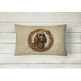 thumbnail image 4 of Boykin Spaniel Christmas Flowers Throw Pillow 12 in x 16 in, 4 of 4