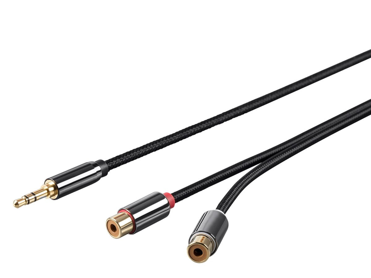 Monoprice Auxiliary 3.5mm Stereo Male to RCA Female Jack Cable - 3 Feet ...