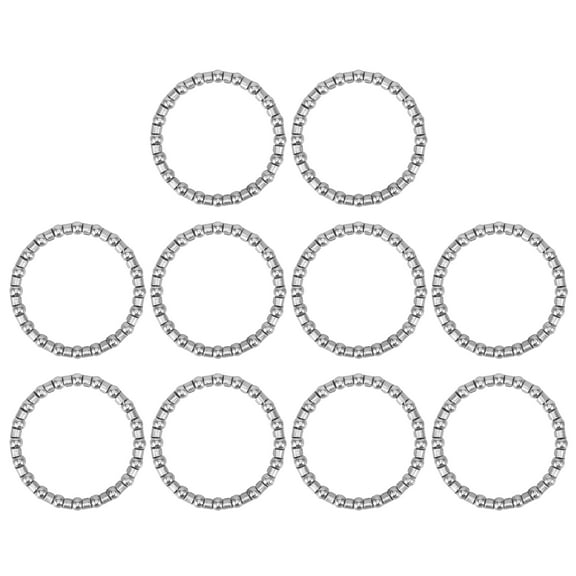 10pcs 40mm x 20 Ball Bearings Cages Crank Bearings Wheel Bearing Retainer for Bicycle Silver Tone