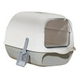 thumbnail image 2 of Bunblic Fully Covered Cat Litter Boxes Detachable for Small Animals Kitten Potty Pan Gray, 2 of 8