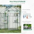 thumbnail image 4 of Outsunny 56" x 29" x 77" Small Walk-in Greenhouse w/3 Tier Shleves, Windows, 4 of 9