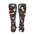 thumbnail image 6 of Bingfone Cute Puppy Footprints Print Compression Socks for Women and Men Long Socks for Running Athletic Cycling Nurse, 6 of 8