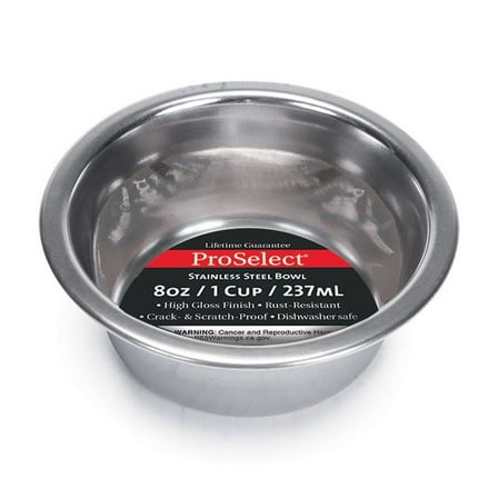 ProSelect Classic Stainless Steel Dog Bowls 8 oz
