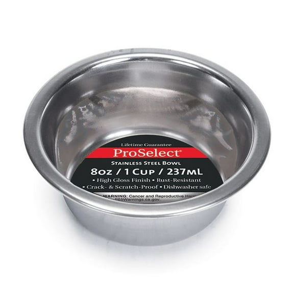 ProSelect Classic Stainless Steel Dog Bowls 8 oz